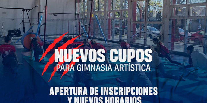 Imagen de Nuevos cupos y horarios para la Gimnasia Artística de Talleres