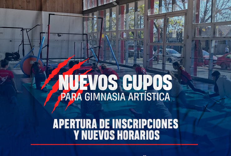 Imagen de Nuevos cupos y horarios para la Gimnasia Artística de Talleres