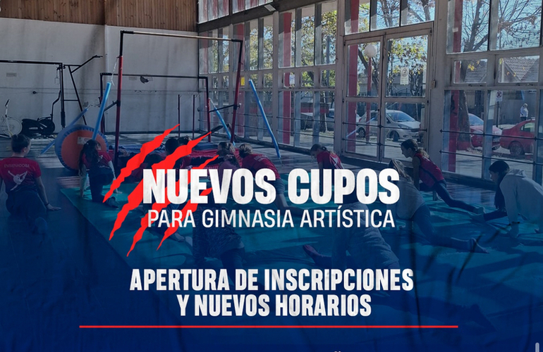 Imagen de Nuevos cupos y horarios para la Gimnasia Artística de Talleres