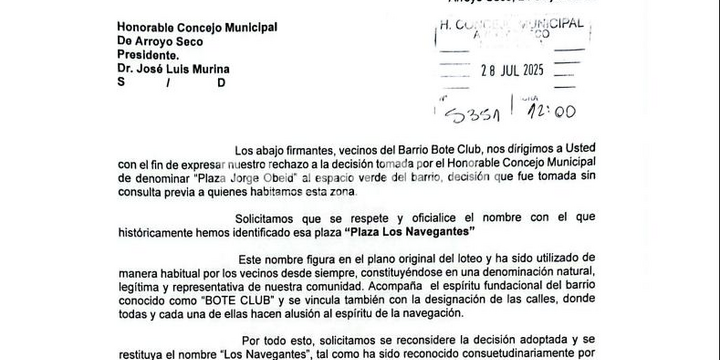 La nota ingresó en el Orden del Día de este martes.