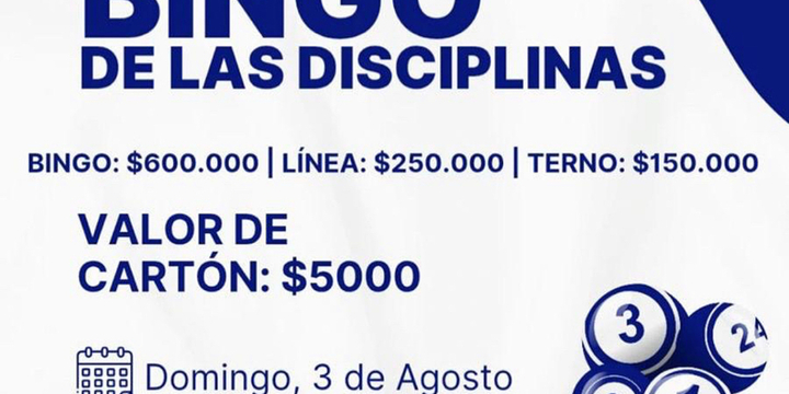 Imagen de El 3/08, Bingo de las Disciplinas en A.S.A.C.
