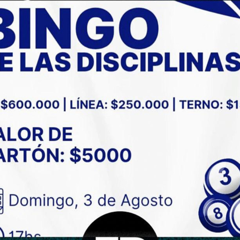 Imagen de El 3/08, Bingo de las Disciplinas en A.S.A.C.