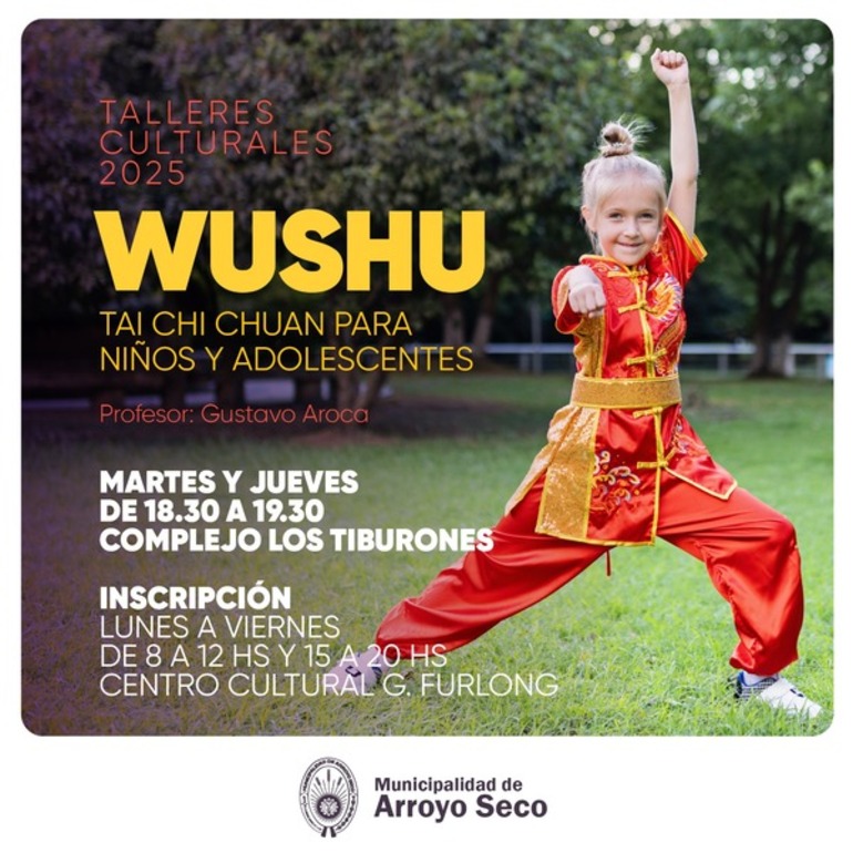 Imagen de Se abren las inscripciones para el taller de Wushu en Arroyo Seco