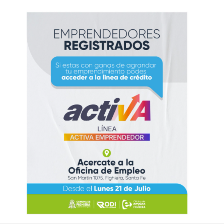 Imagen de Créditos para emprendedores mediante el Programa Activa: extensión del plazo para su inscripción