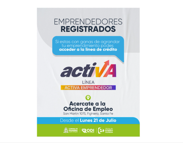 Imagen de Cr&eacute;ditos para emprendedores mediante el Programa Activa: extensi&oacute;n del plazo para su inscripci&oacute;n