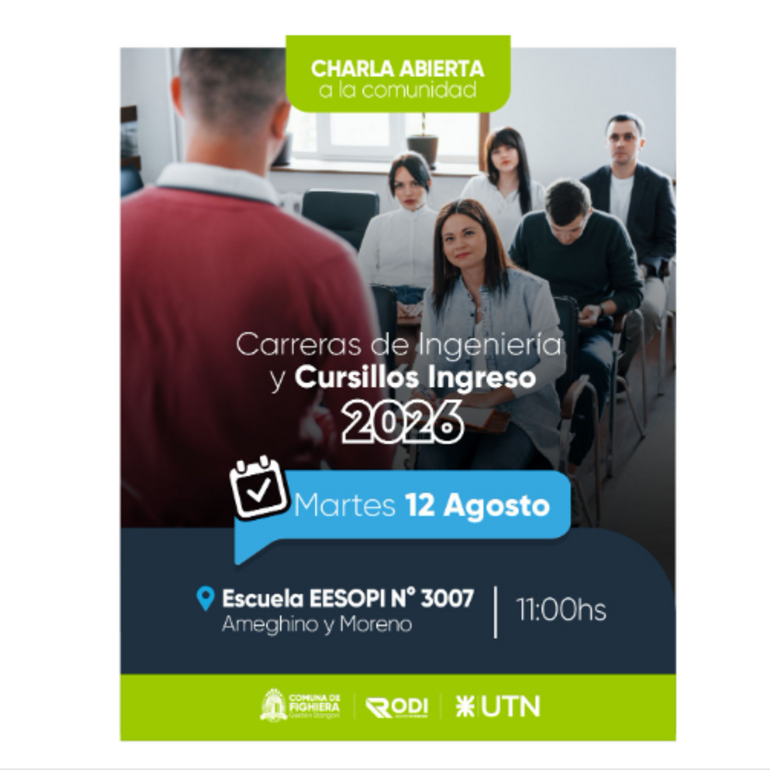Imagen de UTN: Cursillos en Fighiera para ingresantes 2026