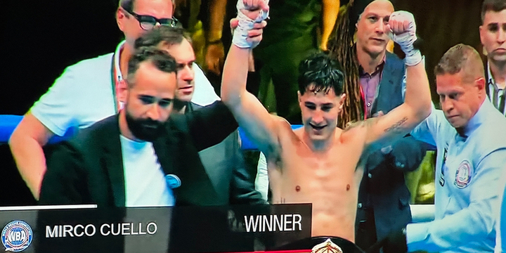 Imagen de Boxeo: Mirco Cuello Campeón Mundial Pluma AMB. Venció por KO a Sergio Ríos en Libia