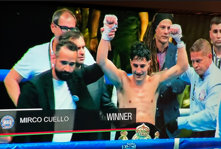 Imagen de Boxeo: Mirco Cuello Campeón Mundial Pluma AMB. Venció por KO a Sergio Ríos en Libia