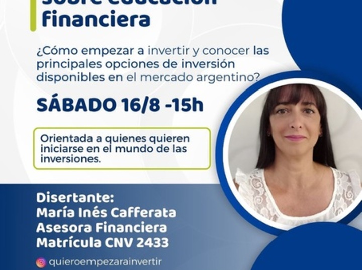 Imagen de Charla gratuita sobre educación financiera en Alvear