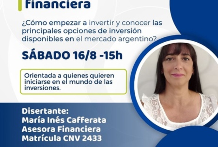 Imagen de Charla gratuita sobre educación financiera en Alvear