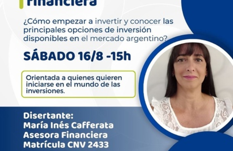 Imagen de Charla gratuita sobre educación financiera en Alvear
