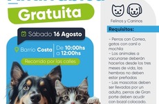 Imagen de Fighiera realizará una nueva jornada de vacunación antirrábica en barrio Costa del Paraná