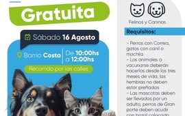 Imagen de Fighiera realizar&aacute; una nueva jornada de vacunaci&oacute;n antirr&aacute;bica en barrio Costa del Paran&aacute;