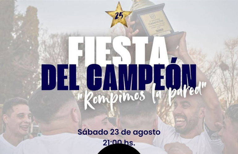 Imagen de F&uacute;tbol: El 23/08 ser&aacute; la Fiesta de los Campeones de Central Argentino