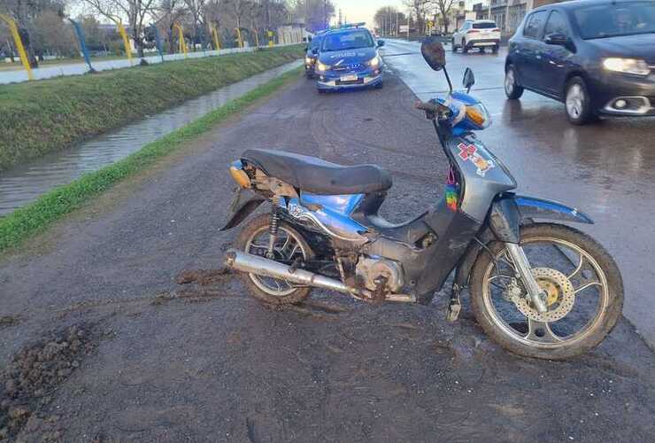 Imagen de Choque entre una moto y un auto