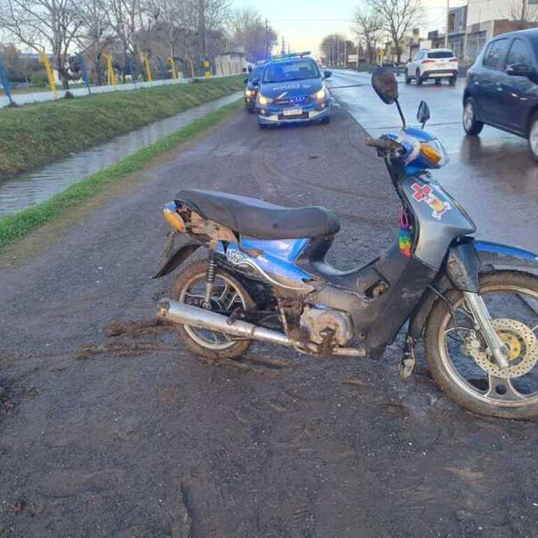 Imagen de Choque entre una moto y un auto