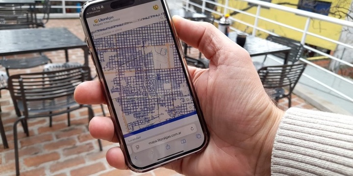 Imagen de Litoralgas publicó en internet los mapas de su red