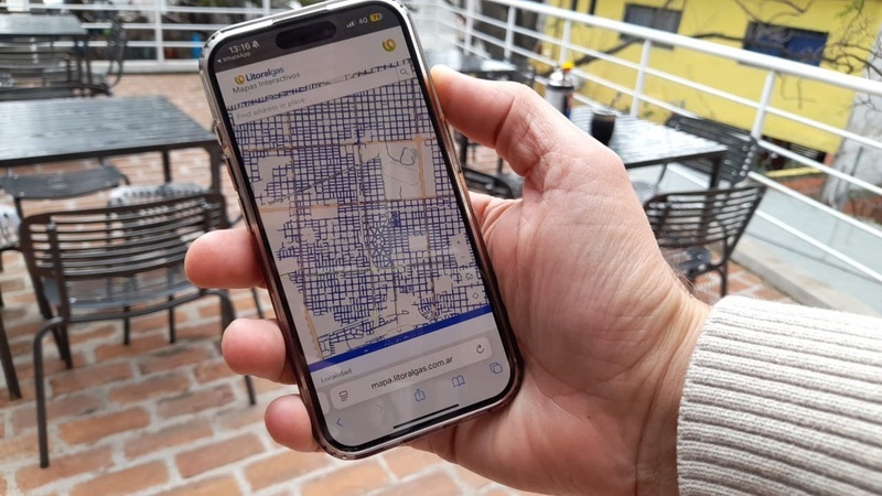 Imagen de Litoralgas public&oacute; en internet los mapas de su red