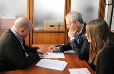 Archivo: Tonelli y Martini, junto al Director de Transporte de Santa Fe, José Roura.