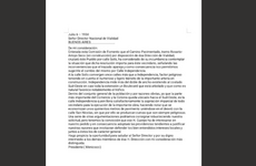 El escrito presentado a la Dirección de Vialidad hace más de 90 años atrás