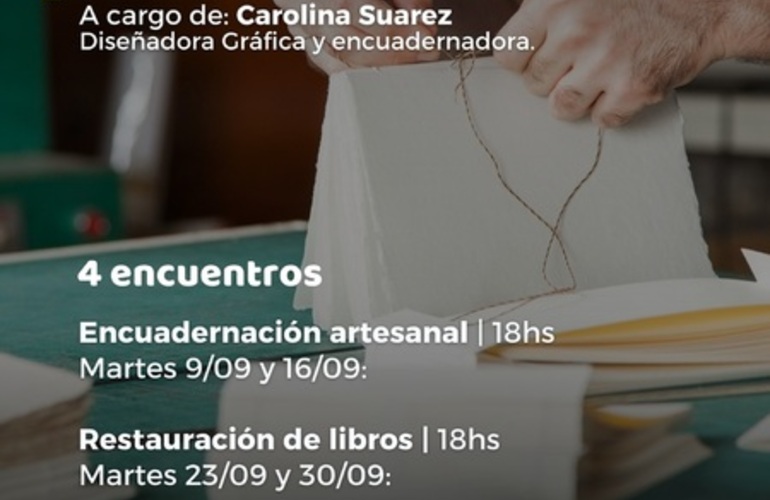 Imagen de Seminario de Encuadernación y Restauración en Alvear