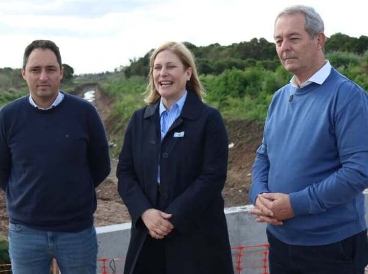 Imagen de La vicegobernadora recorrió las obras del Canal Savoca