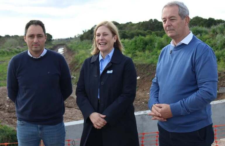 Imagen de La vicegobernadora recorrió las obras del Canal Savoca