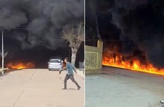 Imagen de Conmoción en Totoras: explotaron tanques de gasoil y regueros de fuego avanzaron por las calles