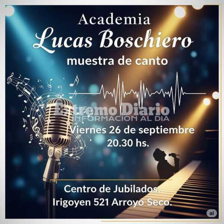 Imagen de Se viene una noche de Pasión y Talento: La Academia Lucas Boschiero presenta su Muestra Anual de Canto