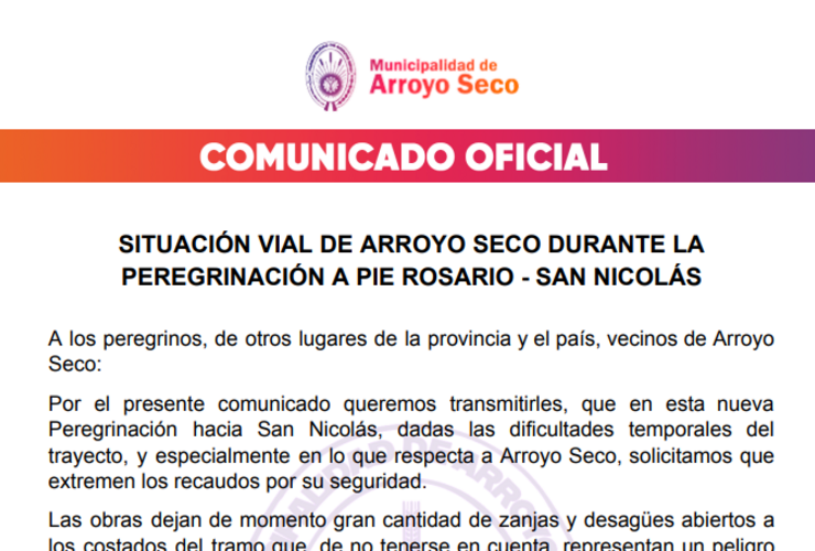 Imagen de El Gobierno Municipal emiti&oacute; un comunicado con motivo de la Peregrinaci&oacute;n