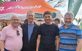 El intendente acompa&ntilde;ado de Fernando Forgione y Sergio Falasco de Producci&oacute;n y Turismo Municipal.