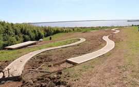 Imagen de Construcción del Anfiteatro Natural en el Barrio Mirador del Río