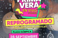 Imagen de Reprograman la segunda edición de Primavera en Vivo por pronóstico de lluvias