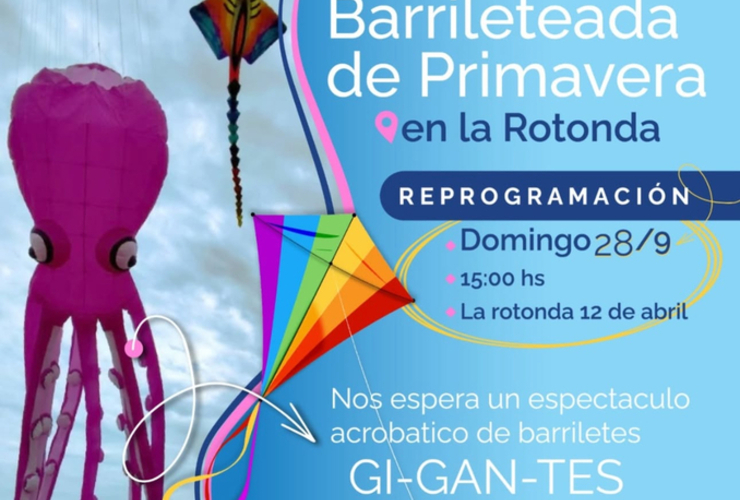 Imagen de La Barrileteada en la Rotonda, se reprogramó y pasa del 21/09 al 28/09