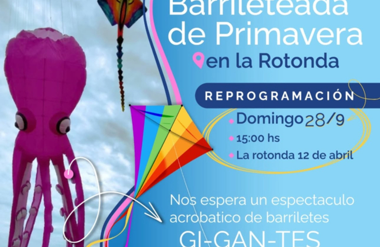 Imagen de La Barrileteada en la Rotonda, se reprogramó y pasa del 21/09 al 28/09