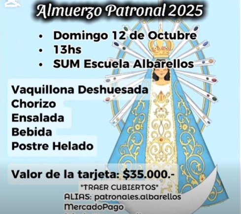 Imagen de Almuerzo Patronal en Albarellos: convocatoria para la comunidad