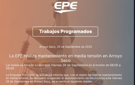 Imagen de Corte programado: La EPE realizar&aacute; mantenimiento en media tensi&oacute;n en Arroyo Seco