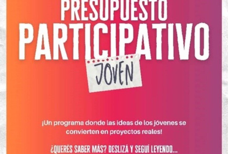 Imagen de Se abre la convocatoria al Presupuesto Participativo Joven en Arroyo Seco