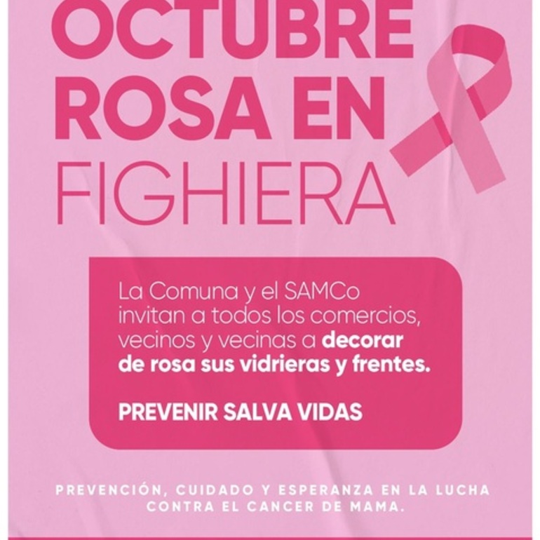 Imagen de Fighiera se suma al Mes de Concientización sobre el Cáncer de Mama