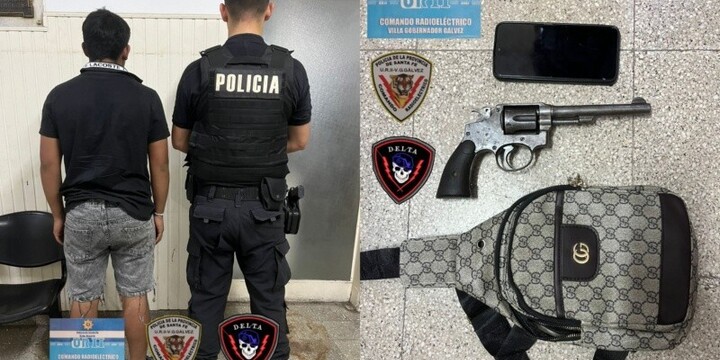 El alumno de 14 años fue demorado por la Policía tras el hallazgo del arma de fuego. (Unidad Regional 2)