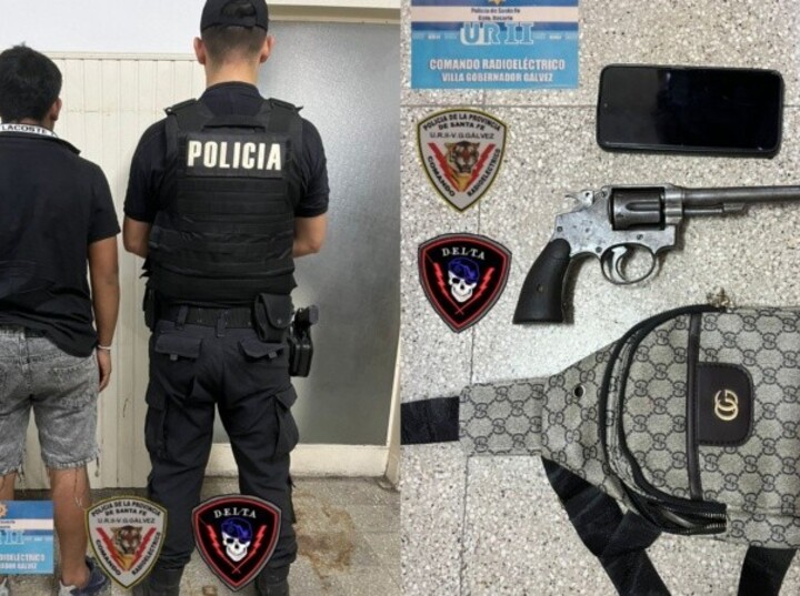 El alumno de 14 años fue demorado por la Policía tras el hallazgo del arma de fuego. (Unidad Regional 2)