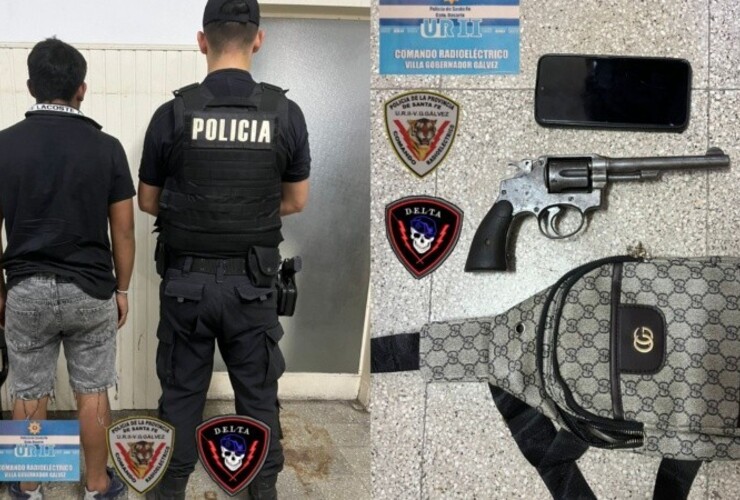 El alumno de 14 años fue demorado por la Policía tras el hallazgo del arma de fuego. (Unidad Regional 2)