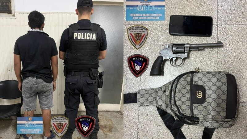 El alumno de 14 años fue demorado por la Policía tras el hallazgo del arma de fuego. (Unidad Regional 2)