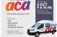 Imagen de Registro Civil ACÁ: llega la Oficina Móvil a Arroyo Seco