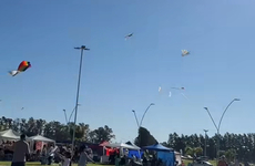 Imagen de La Barrileteada en la Rotonda 12 de Abril fue un éxito