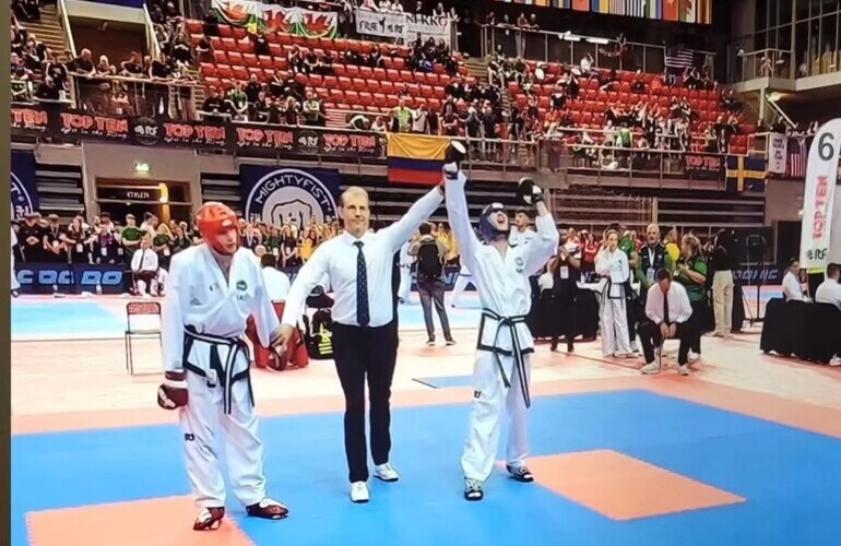 Imagen de Orgullo alvearense: Luka Dariozzi, campeón mundial juvenil de taekwondo en Croacia