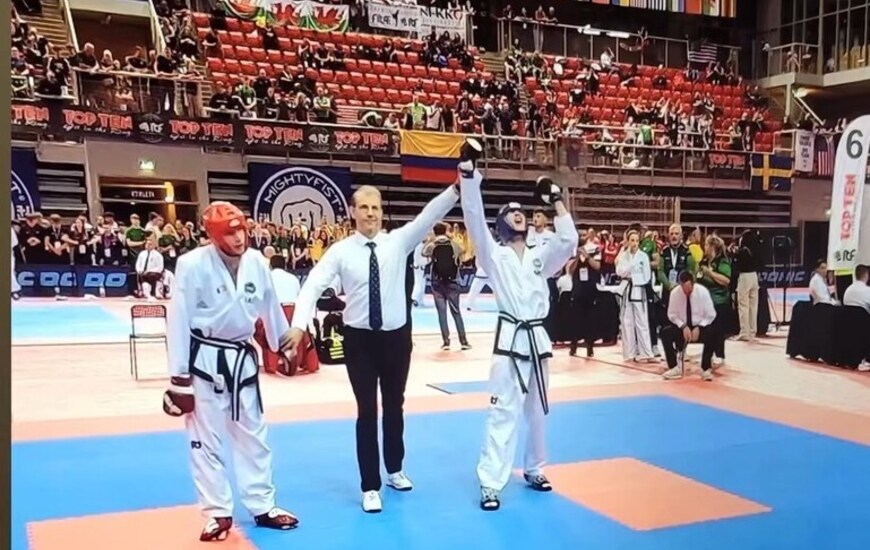 Imagen de Orgullo alvearense: Luka Dariozzi, campeón mundial juvenil de taekwondo en Croacia