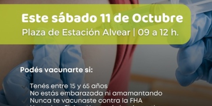 Imagen de Jornada de vacunación contra la Fiebre Hemorrágica Argentina en Alvear