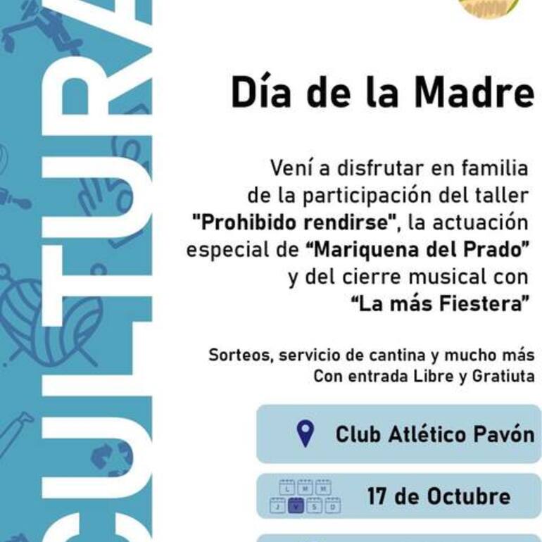 Imagen de Pavón celebrará el Día de la Madre con música, sorteos y un gran cierre festivo