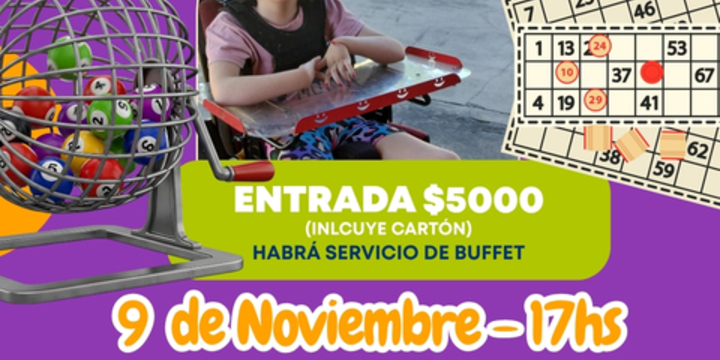 Imagen de Se realizará un Bingo Solidario a beneficio de Malena